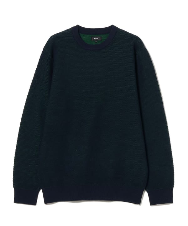 BEAMS（ビームス）12ゲージ ワッフル クルーネック ニット（トップス