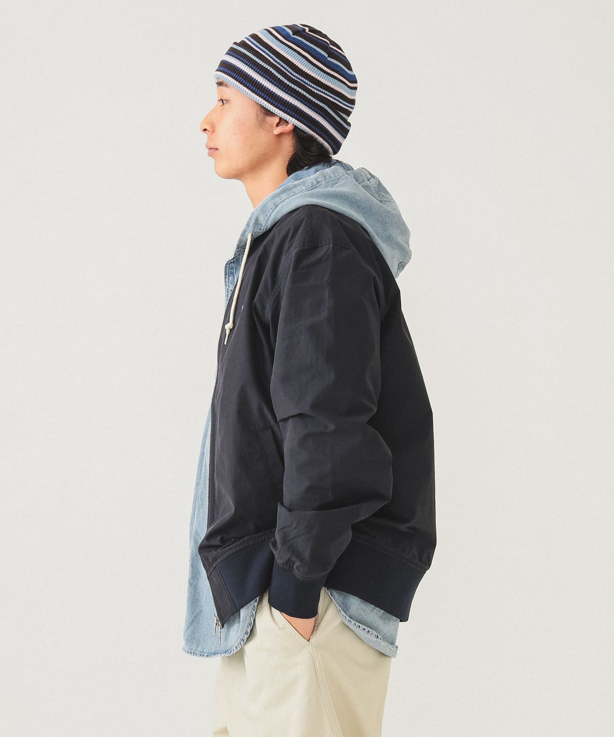 BEAMS（ビームス）【別注】LACOSTE / スタジアムジャンパー（ブルゾン