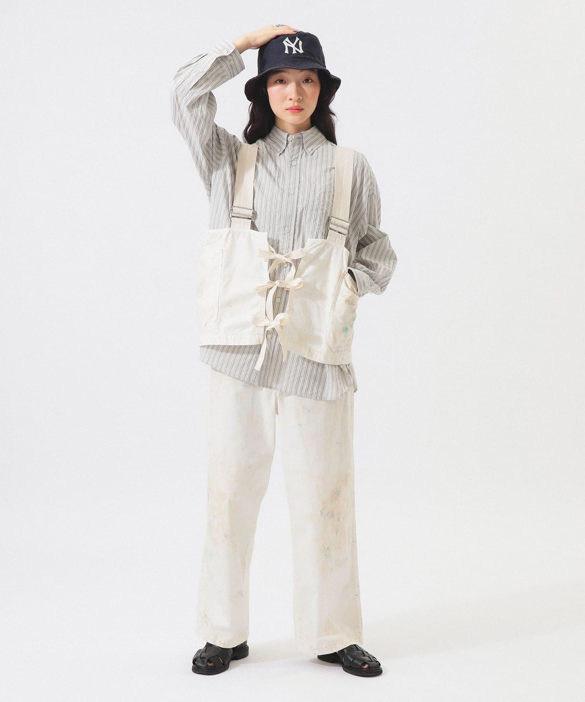 BEAMS BOY（ビームス ボーイ）ホワイト ペイント パンツ（パンツ