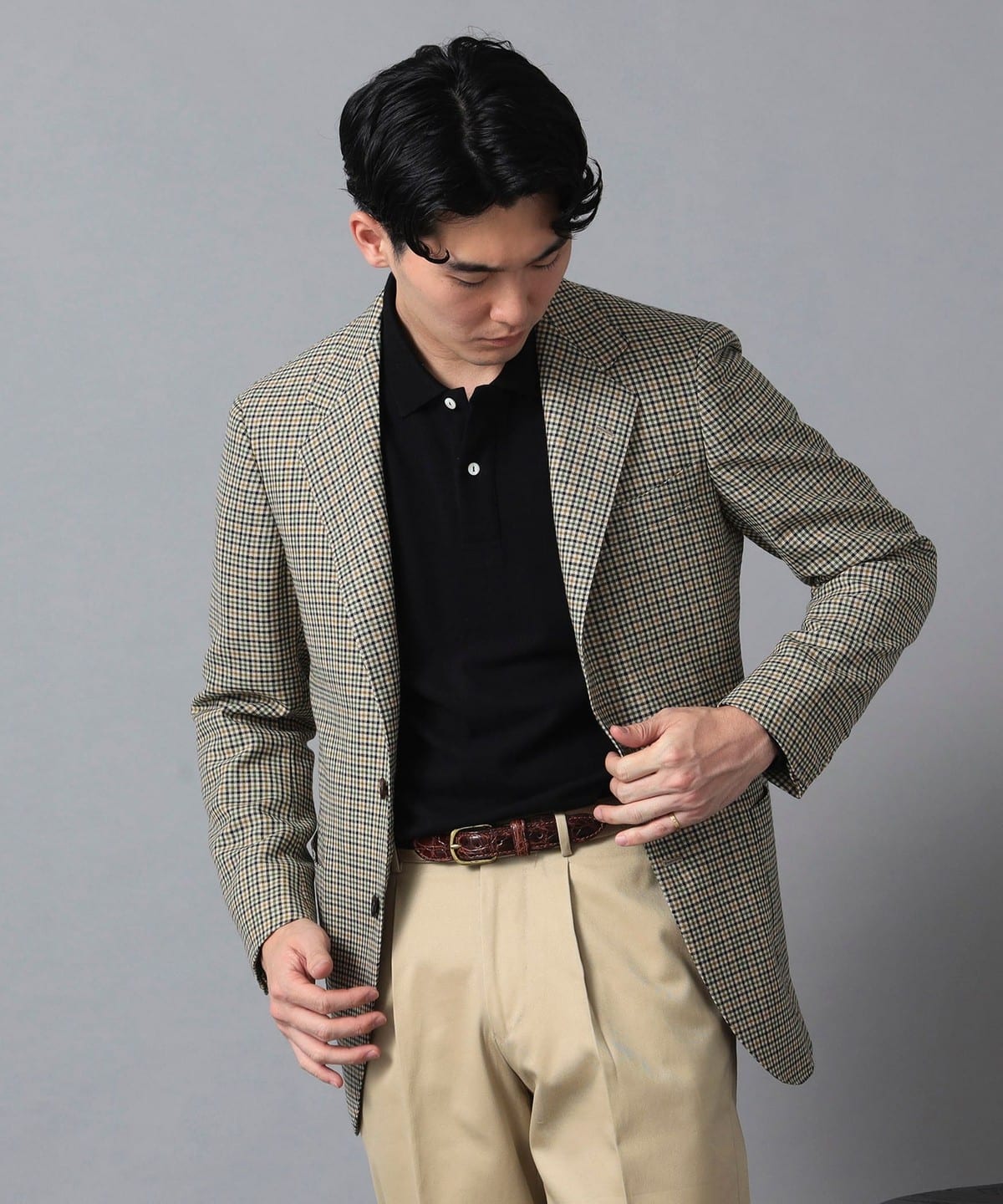 BEAMS F（ビームスF）Savile Clifford ガンクラブチェック ジャケット