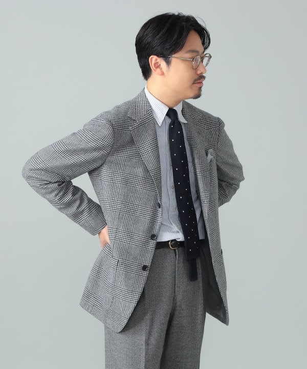 BEAMS F（ビームスF）MARLING & EVANS ウールカシミヤ グレンチェック