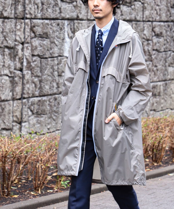 BEAMS F（ビームスF）K・WAY / フーデッド ロングコート（コート
