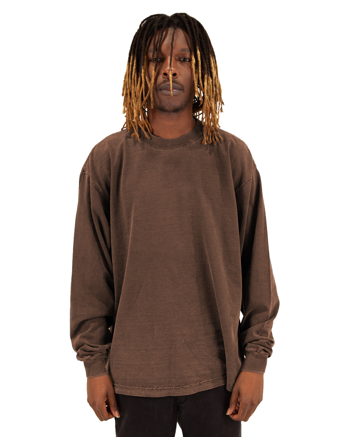 Shaka Wear SHGDLS Men's Garment Dyed Long Sleeve T-Shirt