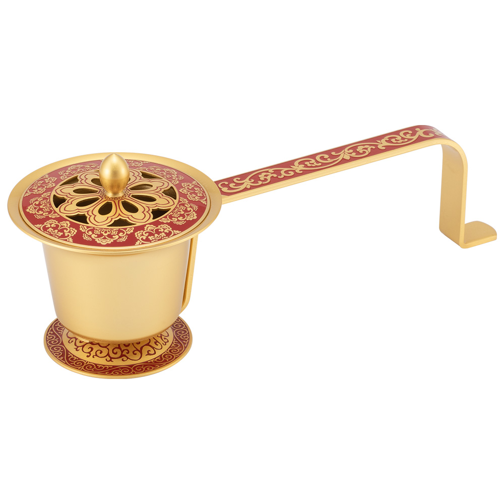 唐草彫り 豆柄香炉 朱 | 仏壇・仏具専門店 滝田商店