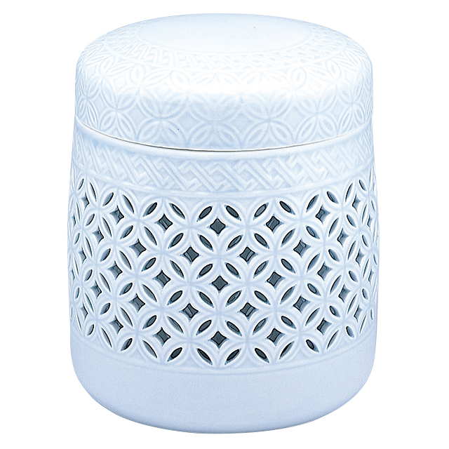 骨壷（骨壺） 青磁 透かし七宝（淡青磁） | 仏壇・仏具 滝田商店