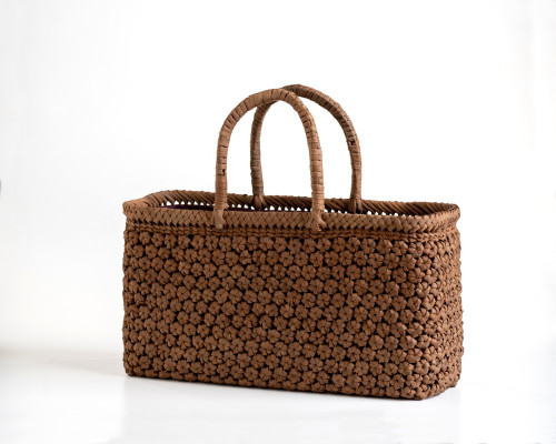 山葡萄カゴ 花結び - 鷹山 山葡萄つる工房 笹野一刀彫