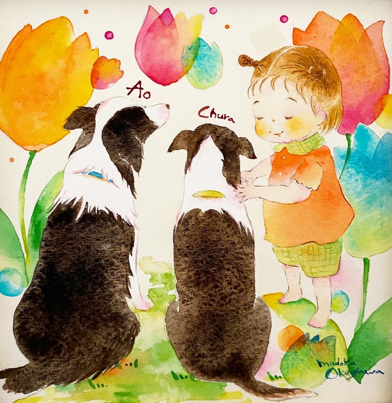 オーダー - 水彩画家、水彩イラスト、オーダー、ウェルカムボード