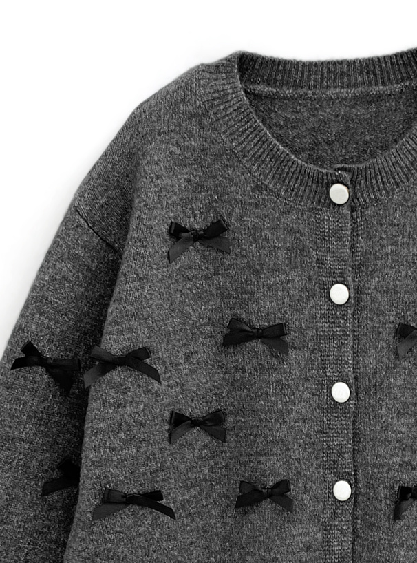 リボンニットカーディガン[cu476] | レディースファッション通販の