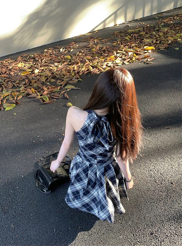 チェック柄ノースリーブミニワンピース[ac2546] | レディース