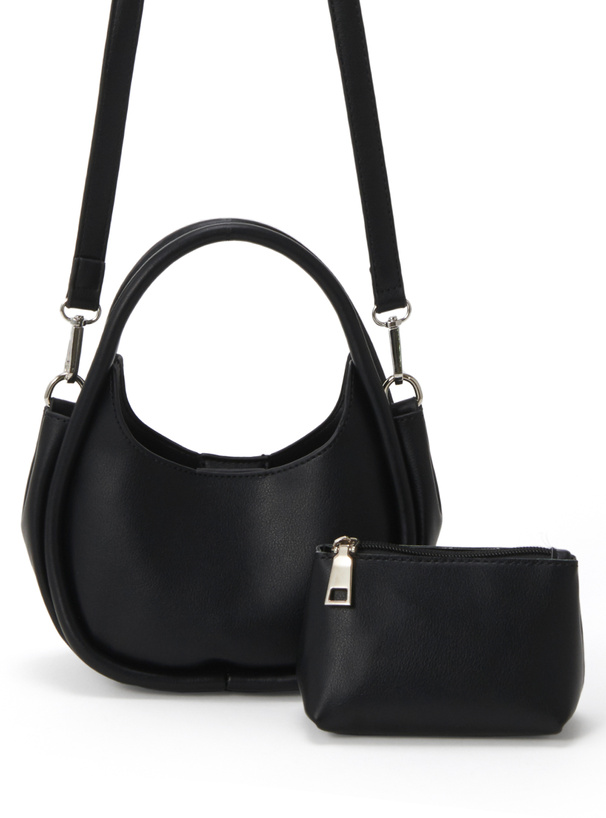 2Wayポーチ付きレザーラウンドショルダーバッグ[at2048] | レディース