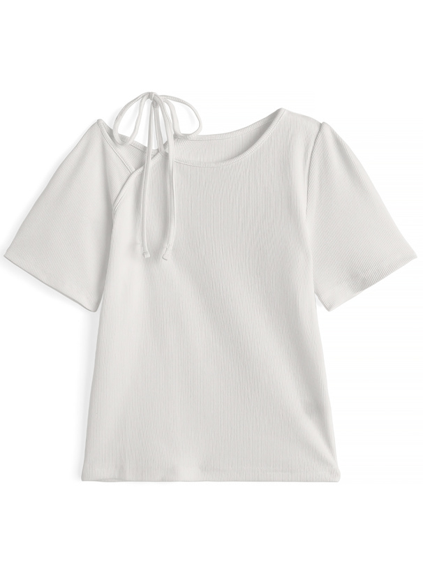 アシンメトリーネックリボントップス[gn458] | レディースファッション