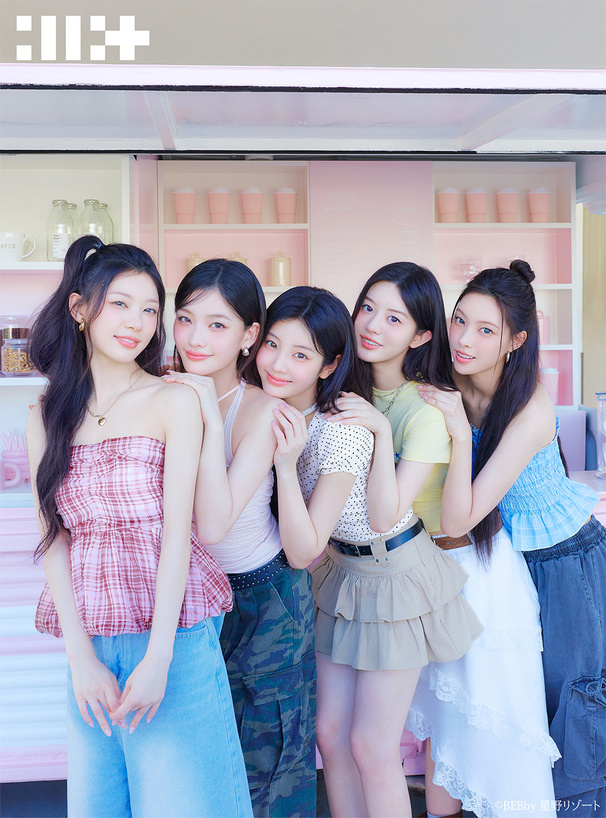 ILLIT アイリット BEB チェック柄ペプラムギャザーベアトップ[gn462