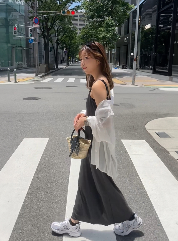 パット付きダブルストラップキャミワンピース[dk996] | レディース