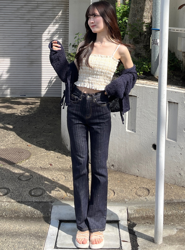 カップ入りチェック柄シャーリングキャミソール[dk1114] | レディース