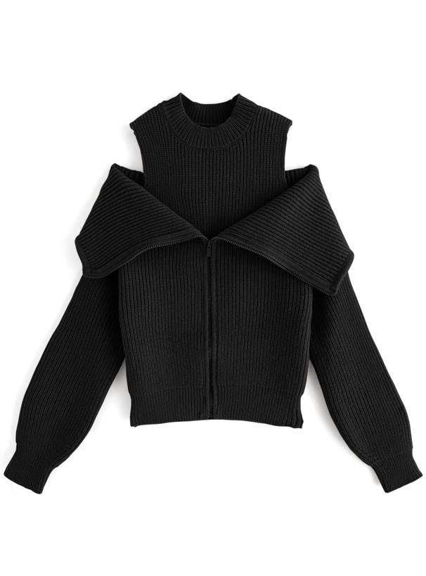 ノースリーブXジッパートップスニットアンサンブル[dr514