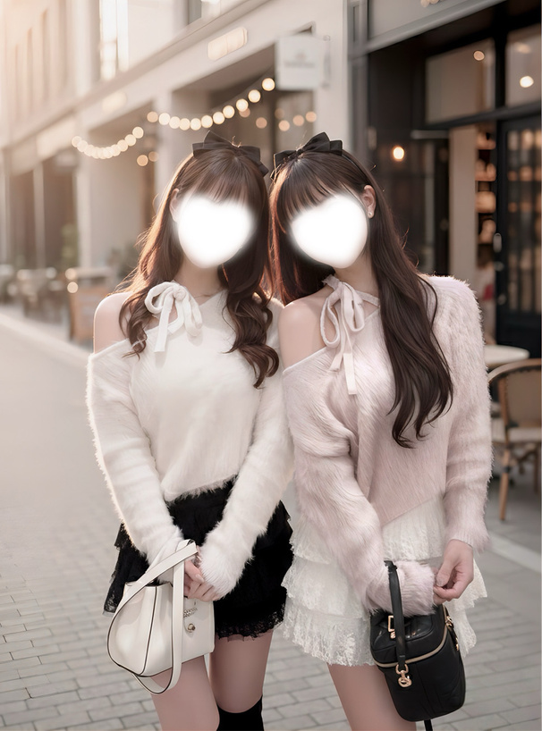 ワンショルフェザーニットリボントップス[dr747] | レディース