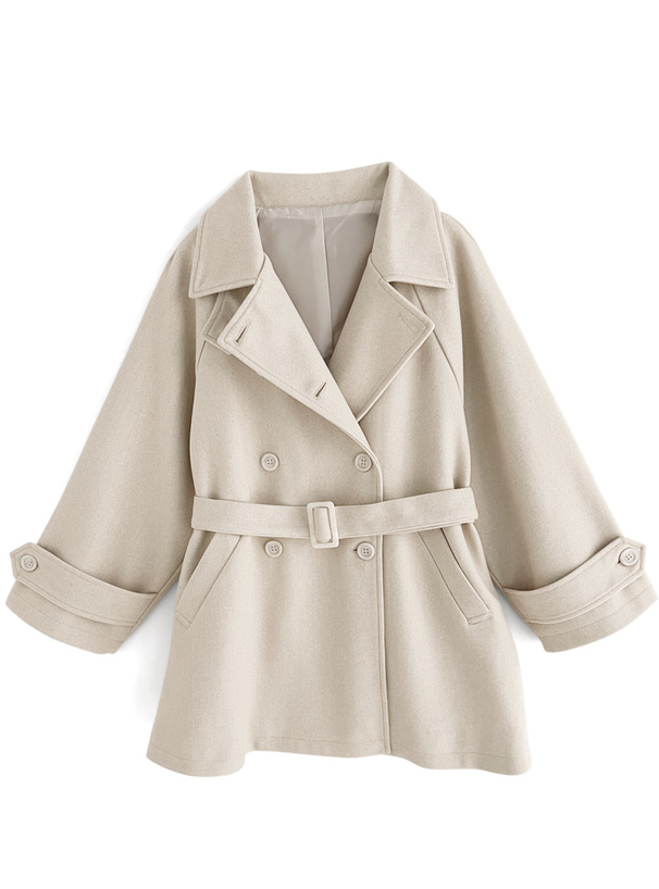 ベルト付きマルチWayフェイクウールコート[fo1762] | レディース