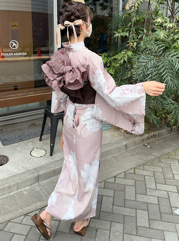 水彩花柄浴衣セット[fy003] | レディースファッション通販のグレイル