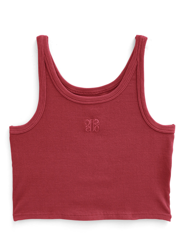 ロゴ刺繍ピグメントリブタンクトップ[kz542] | レディースファッション