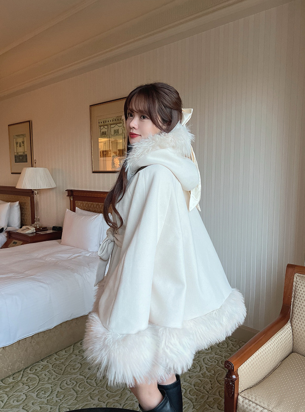 ら*ず様 ロイスクレヨン ウールコート 取り外し可能プードルファー付き