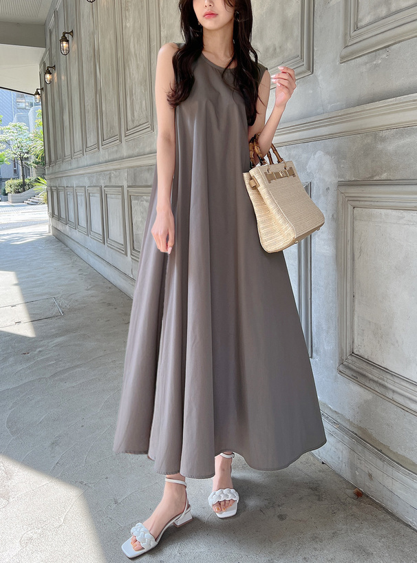 バックリボンAラインフレアワンピース[k8983a] | レディース