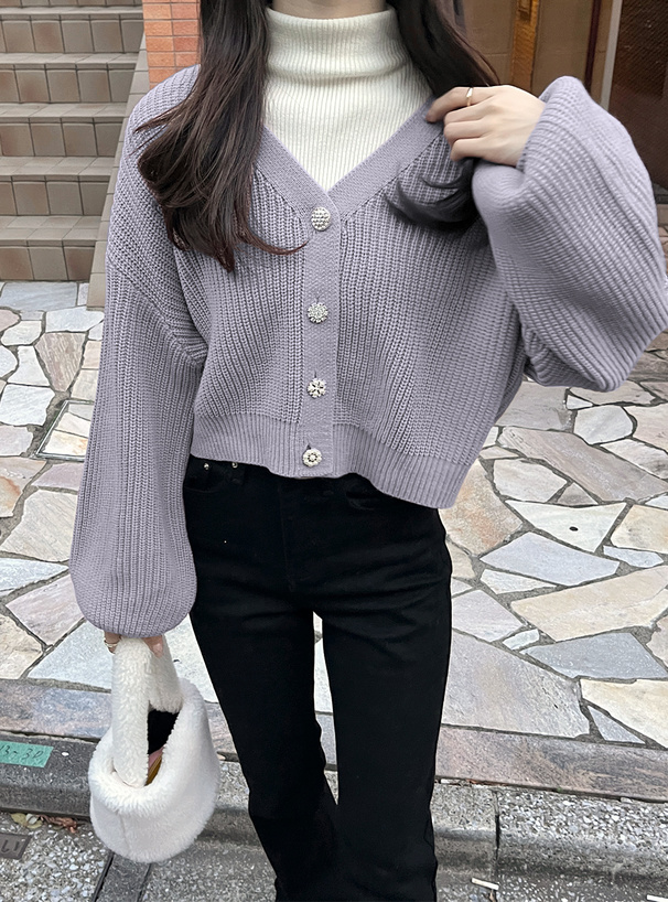 アソートビジューボタンニットカーディガン[mb1567] | レディース