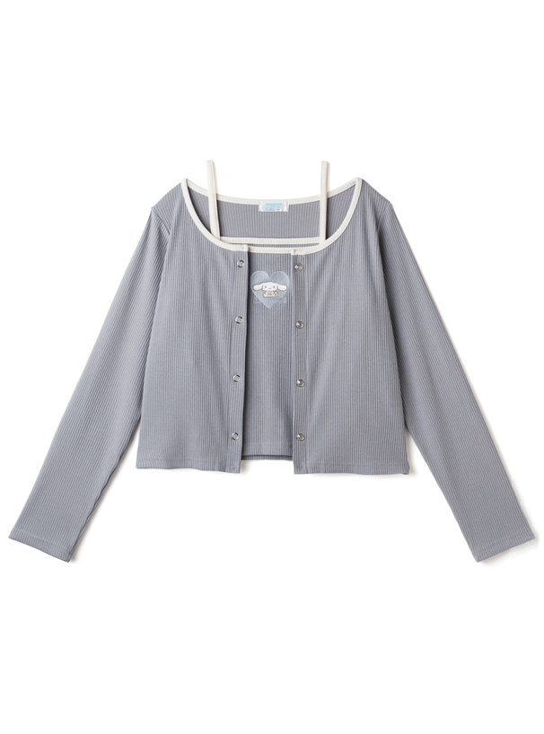 サンリオコラボ シナモロール刺繍キャミソールXカーディガン