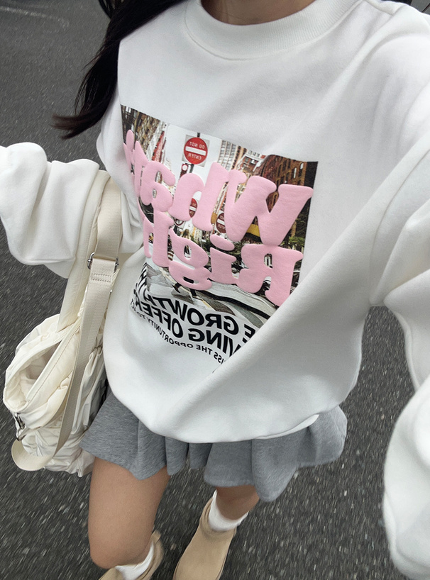 フォトプリントスウェットトップス[pm516] | レディースファッション