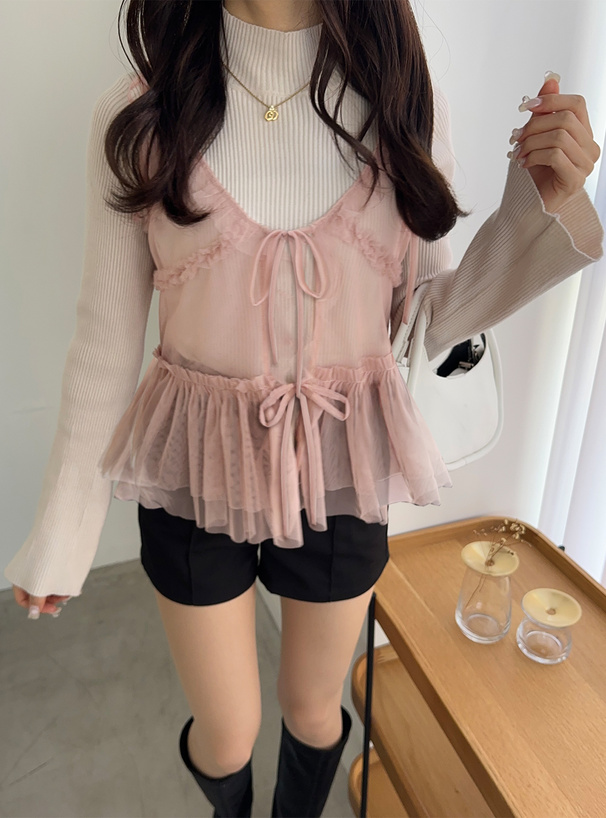 チュールフリルペプラムビスチェ[pp147] | レディースファッション通販