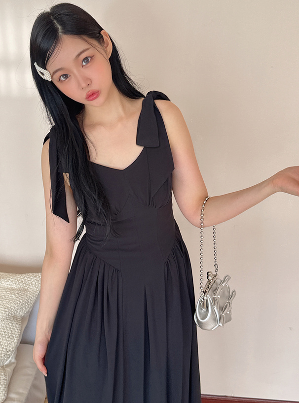 ショルダーリボンフレアワンピース[pu31] | レディースファッション