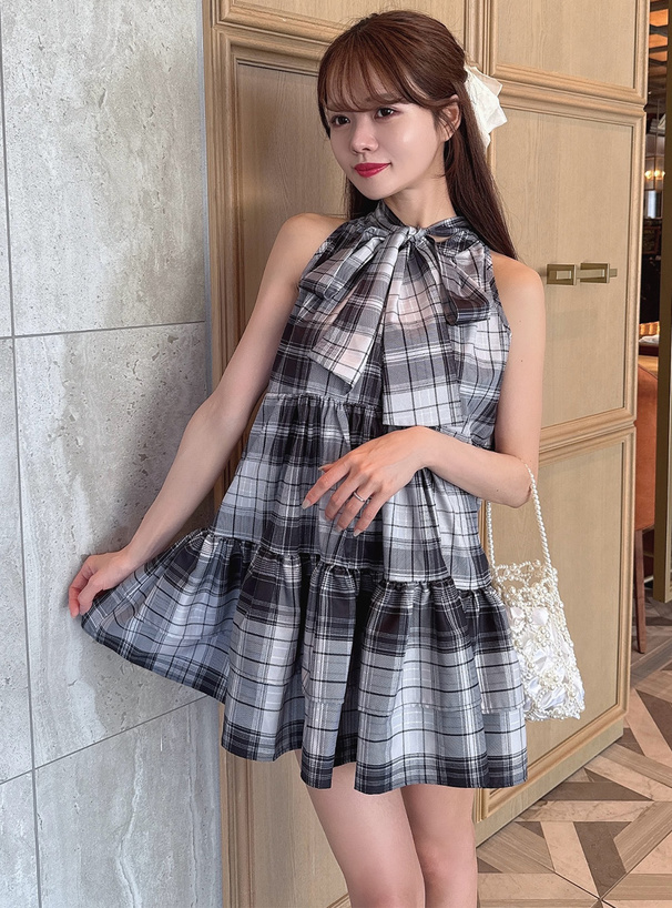 チェック柄ティアードアメスリミニワンピース[ru1261] | レディース