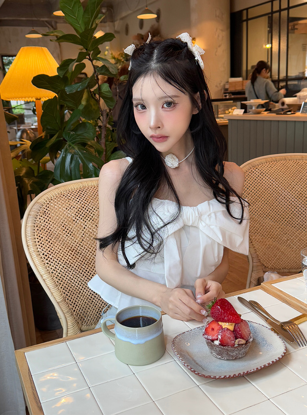 ビッグリボンペプラムキャミビスチェ[tu1186] | レディース