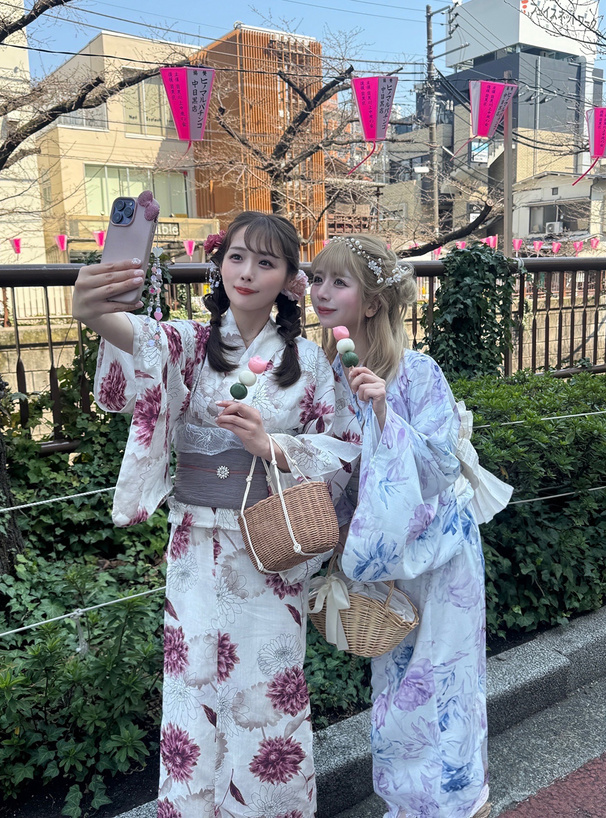 ダリア柄浴衣セット[tu1496] | レディースファッション通販のグレイル