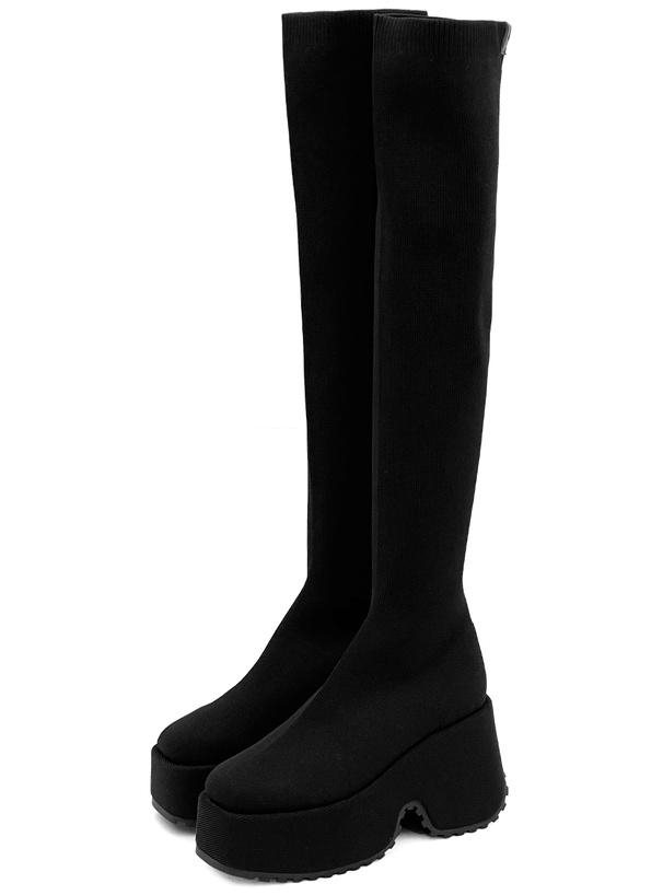 ストレッチニット厚底ロングブーツ[zr1194] | レディースファッション