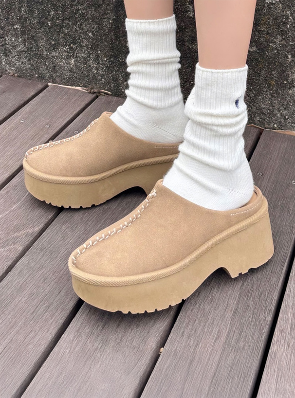 スエード厚底ムートンサボサンダル[zr1190] | レディースファッション