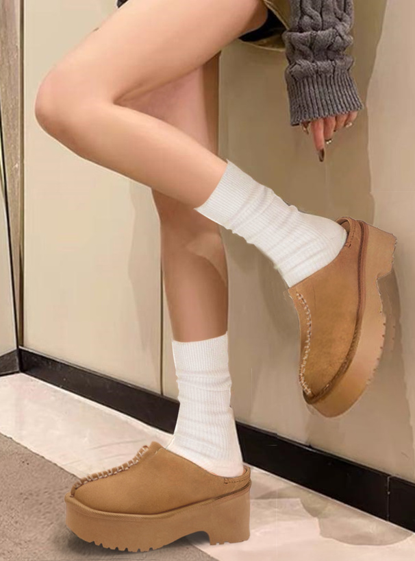 スエード厚底ムートンサボサンダル[zr1190] | レディースファッション