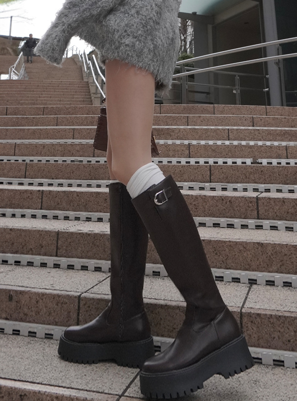 サイドバックル厚底ロングブーツ[zr1285] | レディースファッション