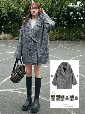 ヘリンボーンコクーンコート[k9370f] | レディースファッション通販の