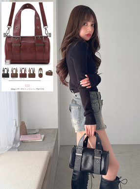 2Wayレザーボストンミニバッグ[tr1171] | レディースファッション通販