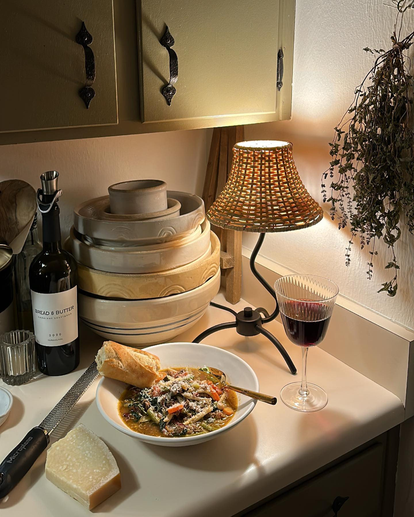 Bibelot Wavy Black Metal Mini Table Lamp with Rattan Shade by