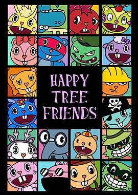 Happy Tree Friends' Poster, picture, metal print, paint by