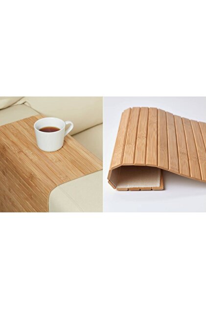 ELZEY HOME Bambu Dikdörtgen Koltuk Köşe Tepsisi 29x40 cm - Fiyatı