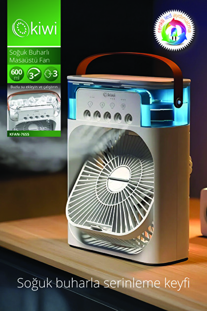 Kiwi Kfan-7655 3'ü 1 Arada Nemlendirici, Gece Lambası ve Soğuk