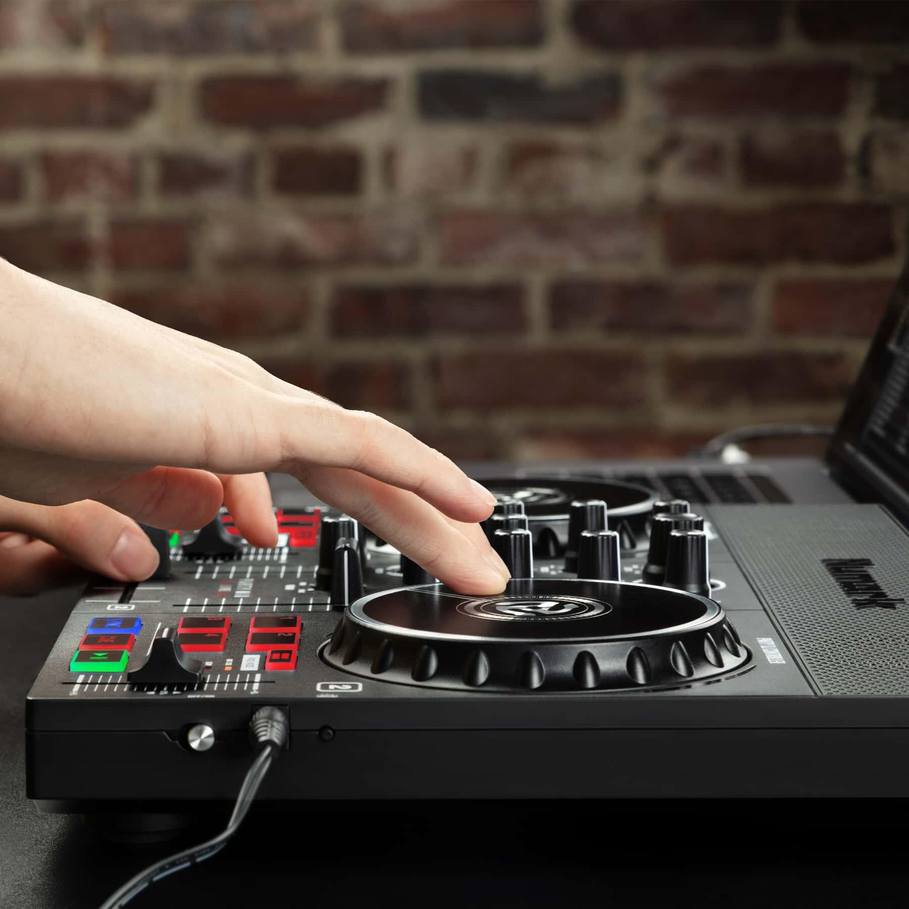 Party Mix Live DJ Controller with Built-In Light Show and Speakers