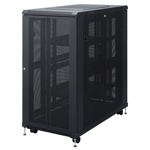 サーバーラック｜19インチマウント・24U・ハーフ・メッシュ扉・即納