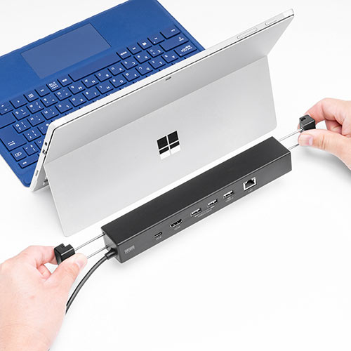 ドッキングステーション（Surface・Type-C・4K/30Hz・HDMI・USB×3・LAN
