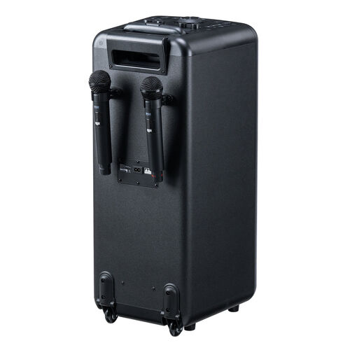 イベントスピーカー｜180W・ワイヤレスマイク2本・LED・収納バッグ付