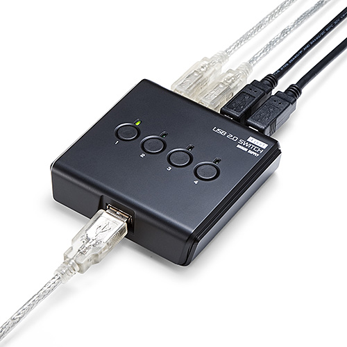 USB切替器（4台・4：1・USB機器共有・手動・USB2.0・プリンタ・外付け