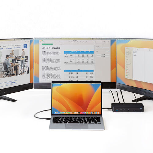 ドッキングステーション（HDMI3画面対応・タイプCハブ・トリプル