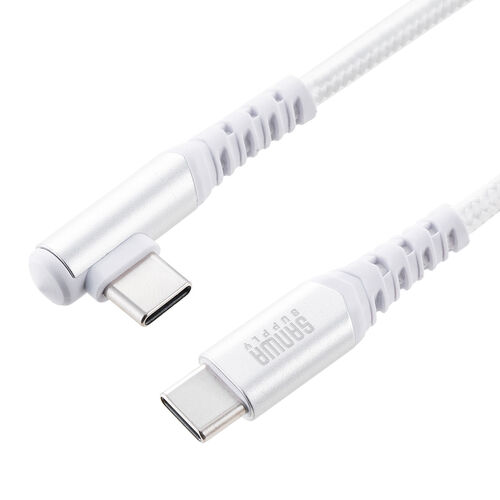 USB Type-Cケーブル（L字・USB PD100W・シリコンメッシュ・絡まない